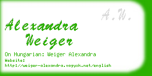 alexandra weiger business card
